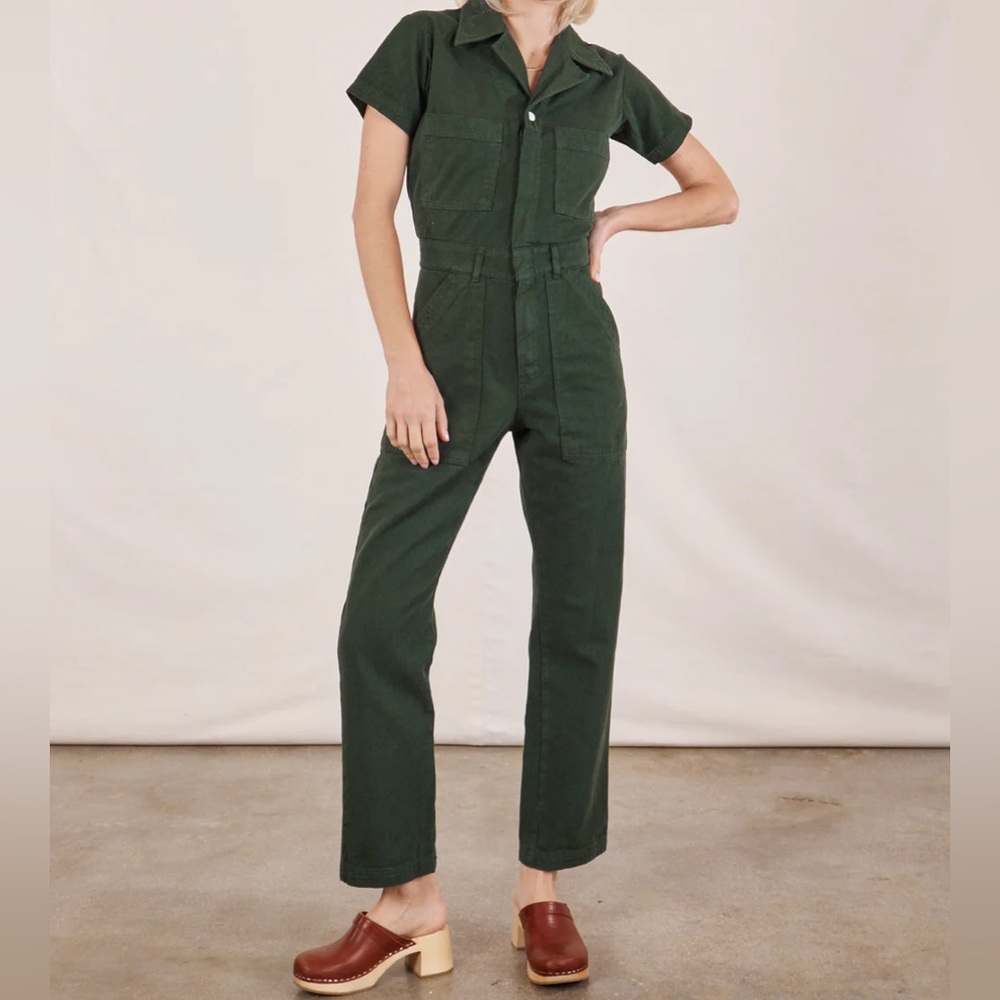 Big Bud Press Short Sleeve Jumpsuit - Swamp Green